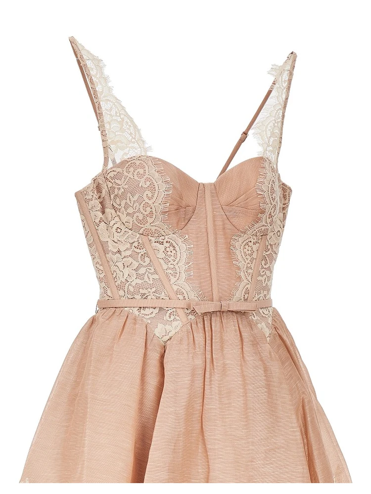 'Valiant' lace trim organdy mini dress alternative