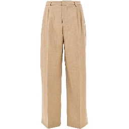 Double dart light wool pants