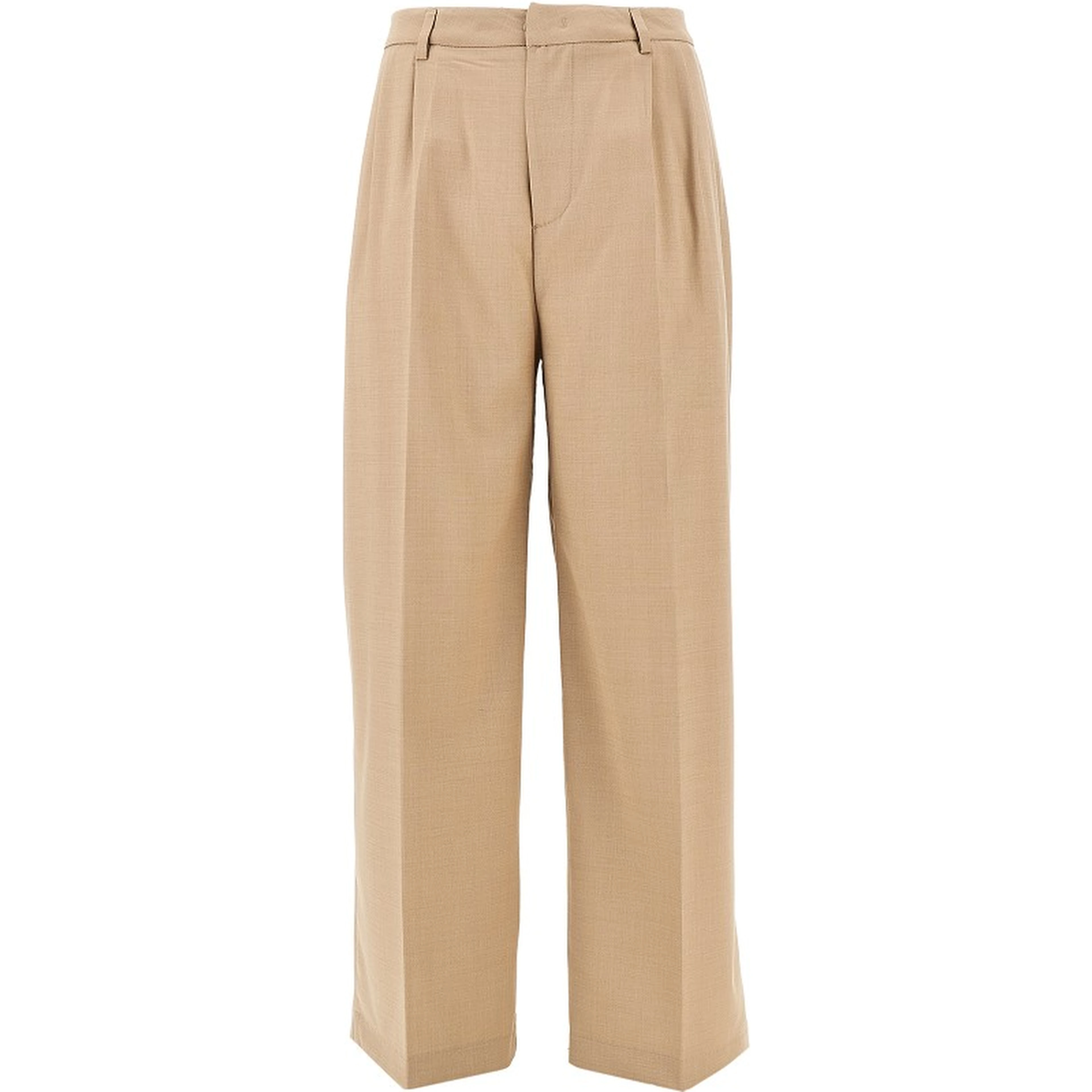 Double dart light wool pants