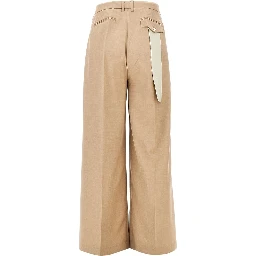 Double dart light wool pants