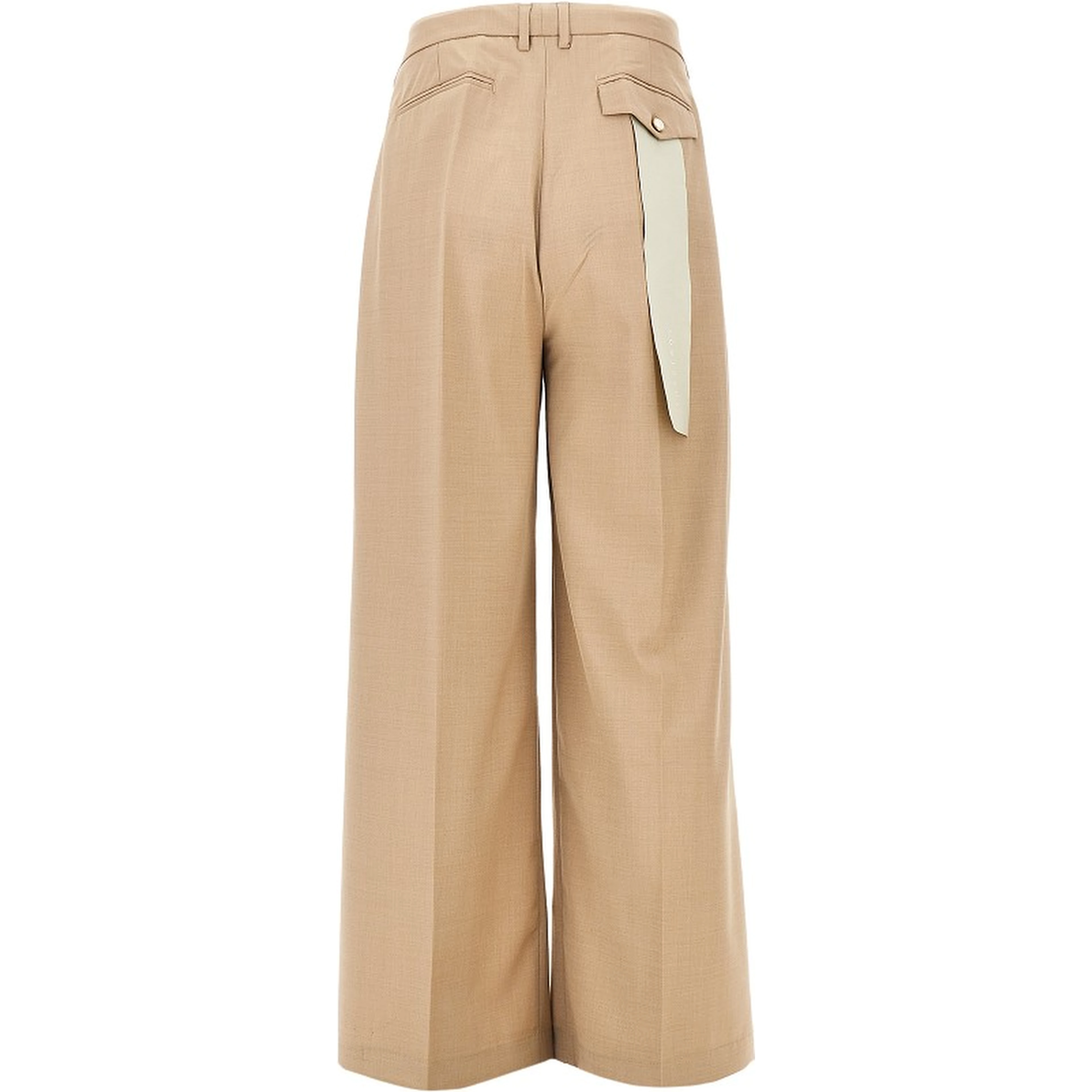 Double dart light wool pants