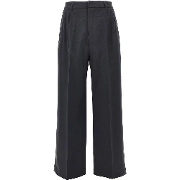 Double dart light wool pants