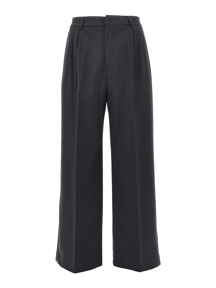 Double dart light wool pants