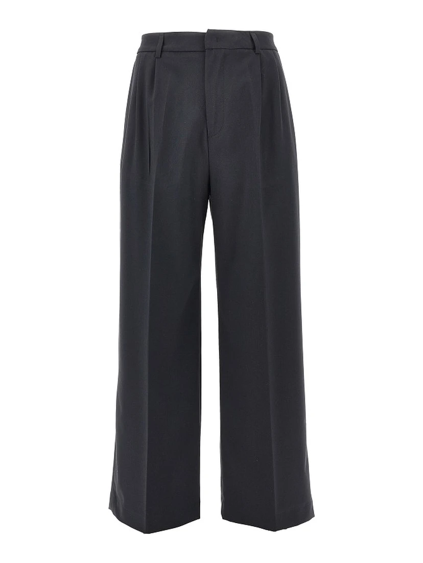 Double dart light wool pants