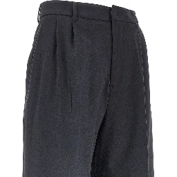 Double dart light wool pants