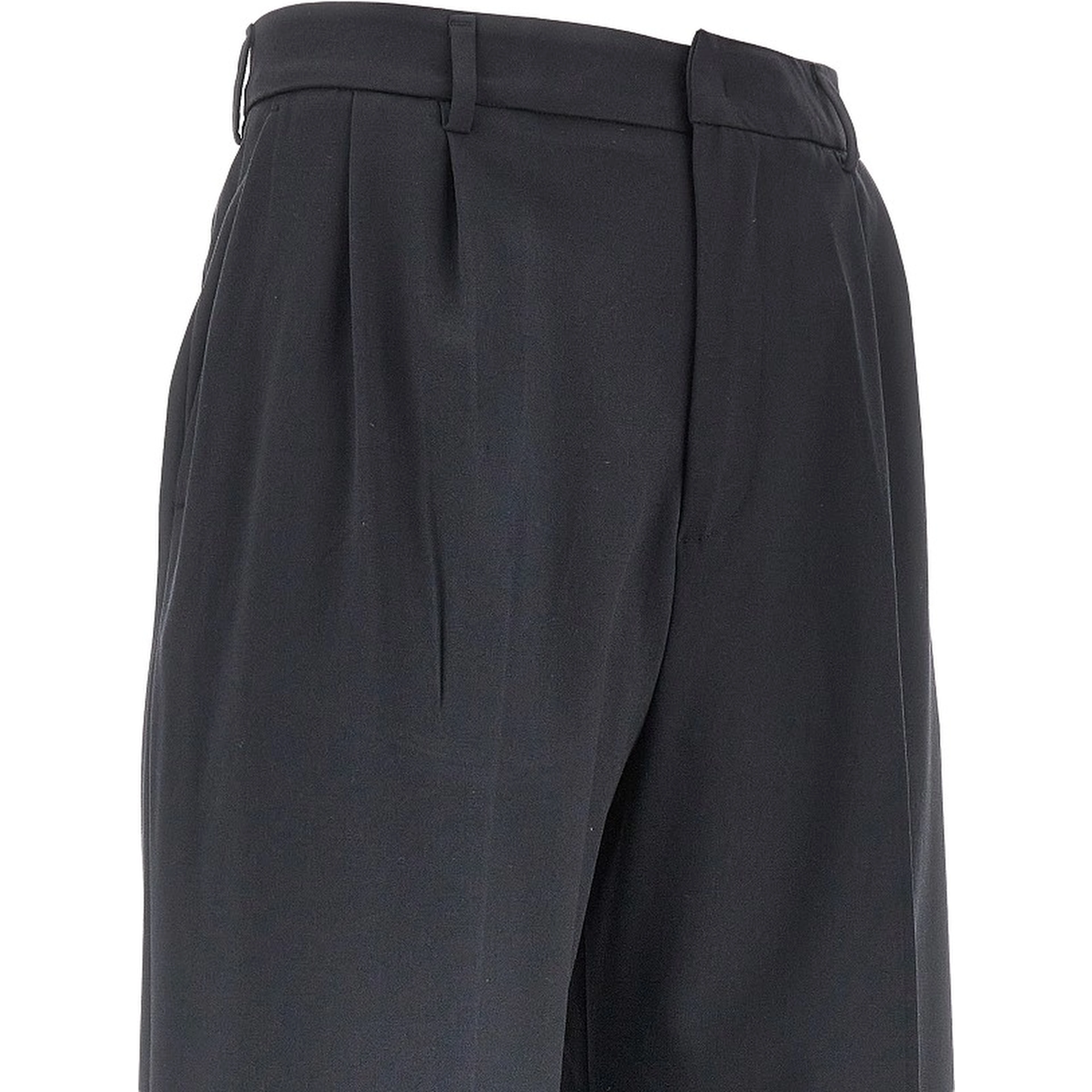 Double dart light wool pants