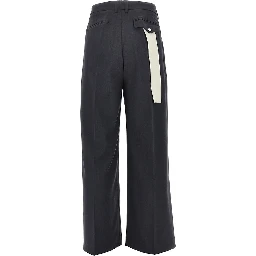 Double dart light wool pants