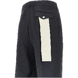Double dart light wool pants