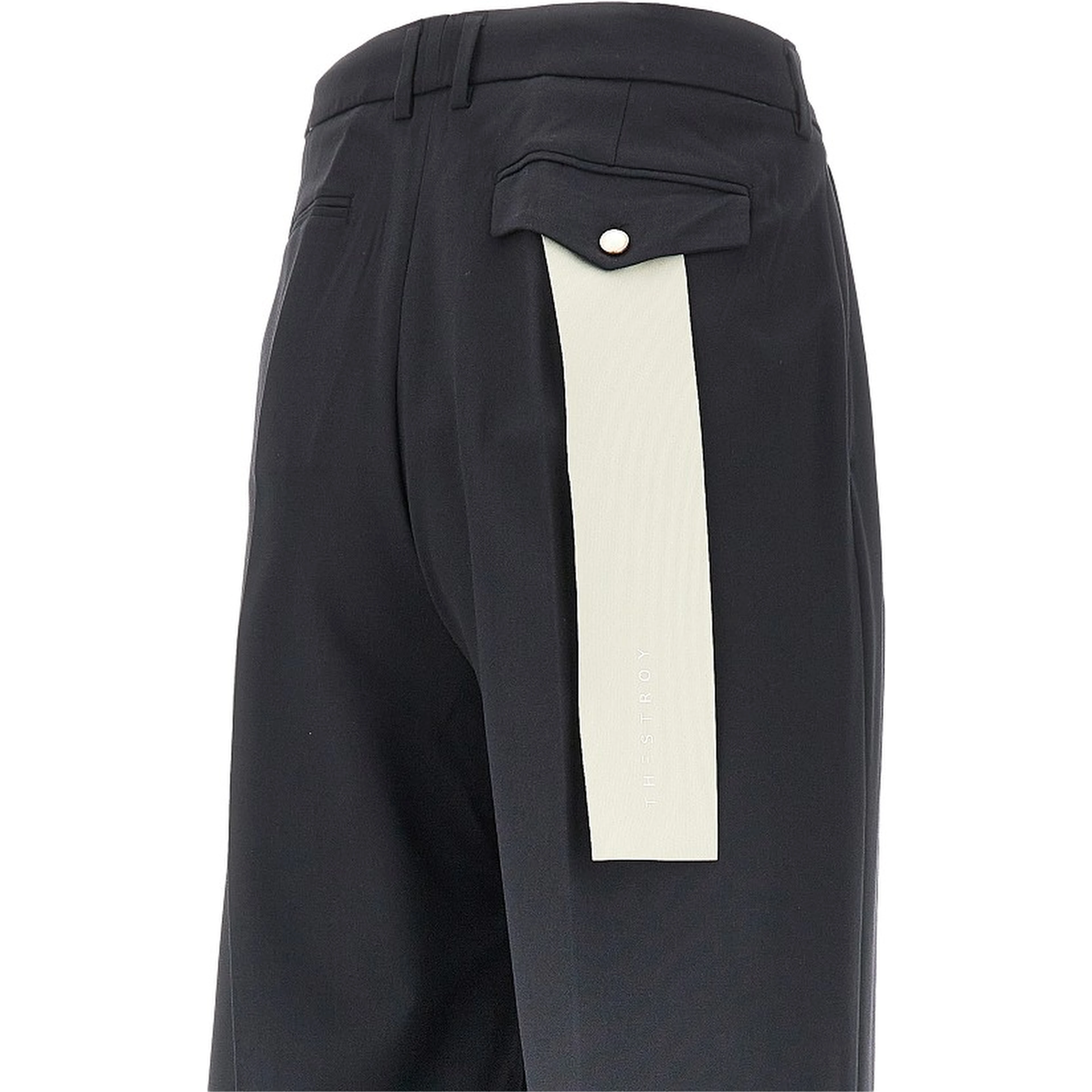 Double dart light wool pants