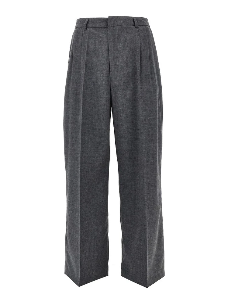 Double dart light wool pants