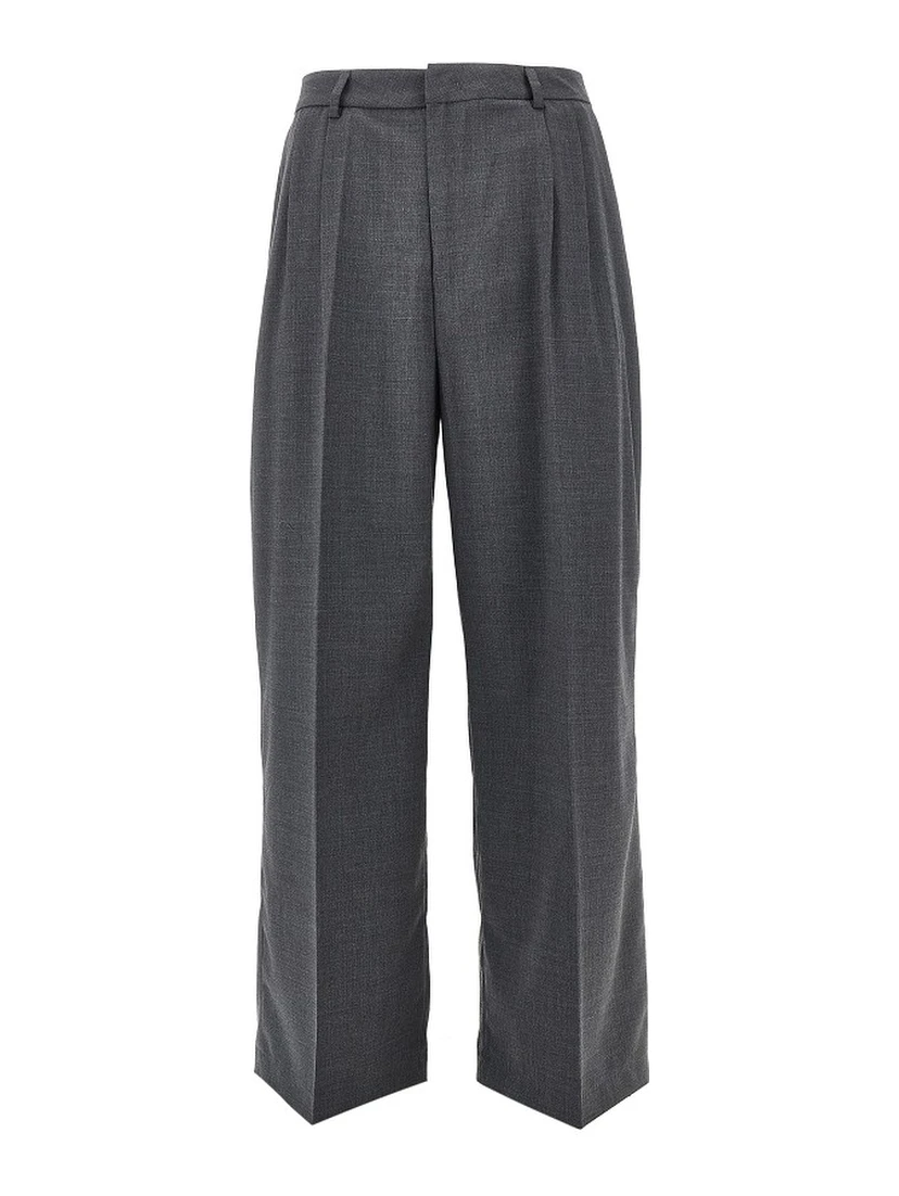 Double dart light wool pants