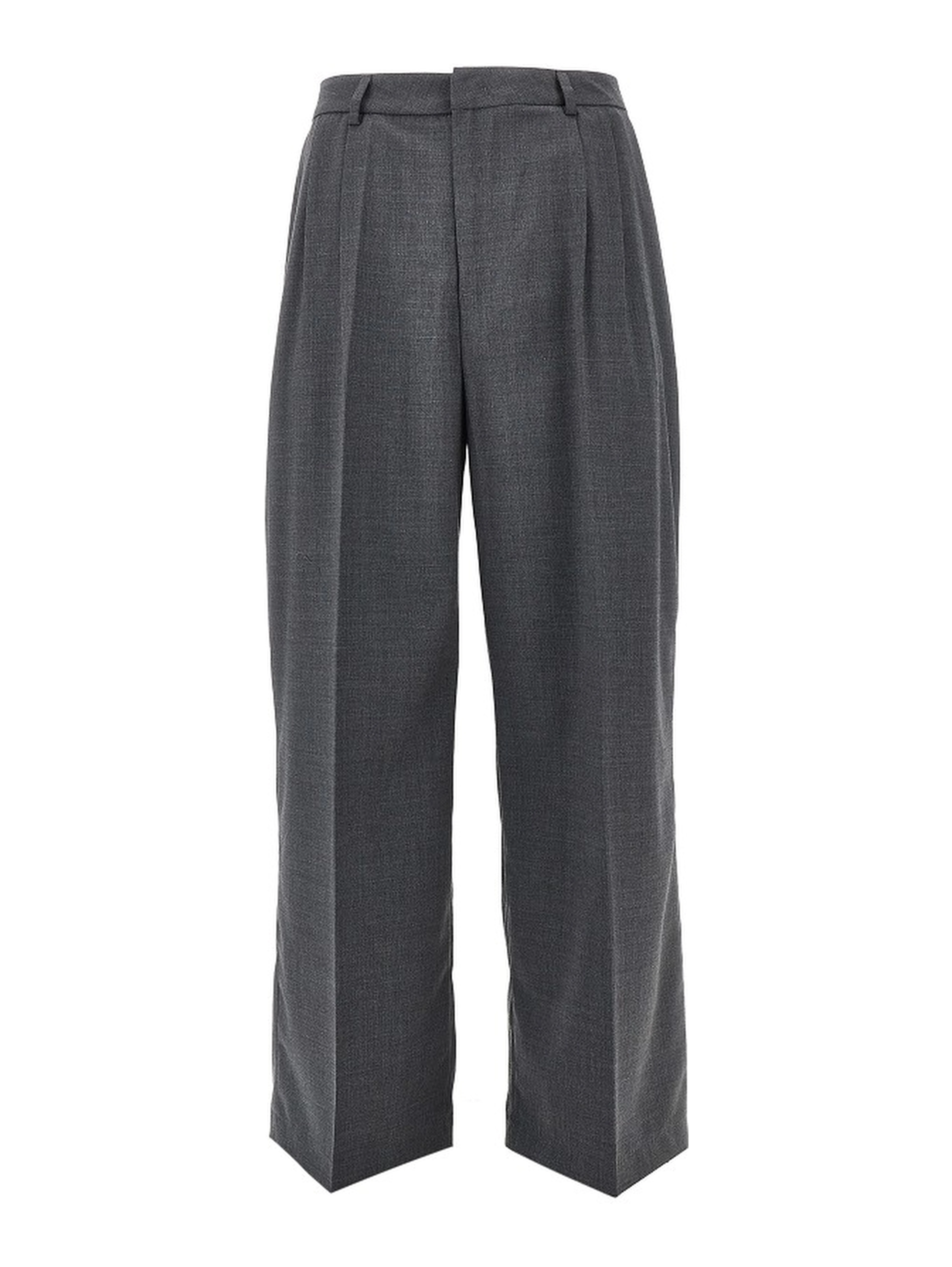 Double dart light wool pants