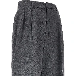 Double dart light wool pants