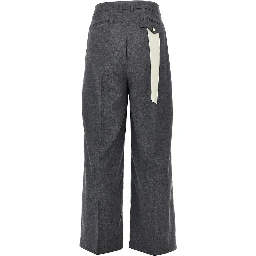 Double dart light wool pants