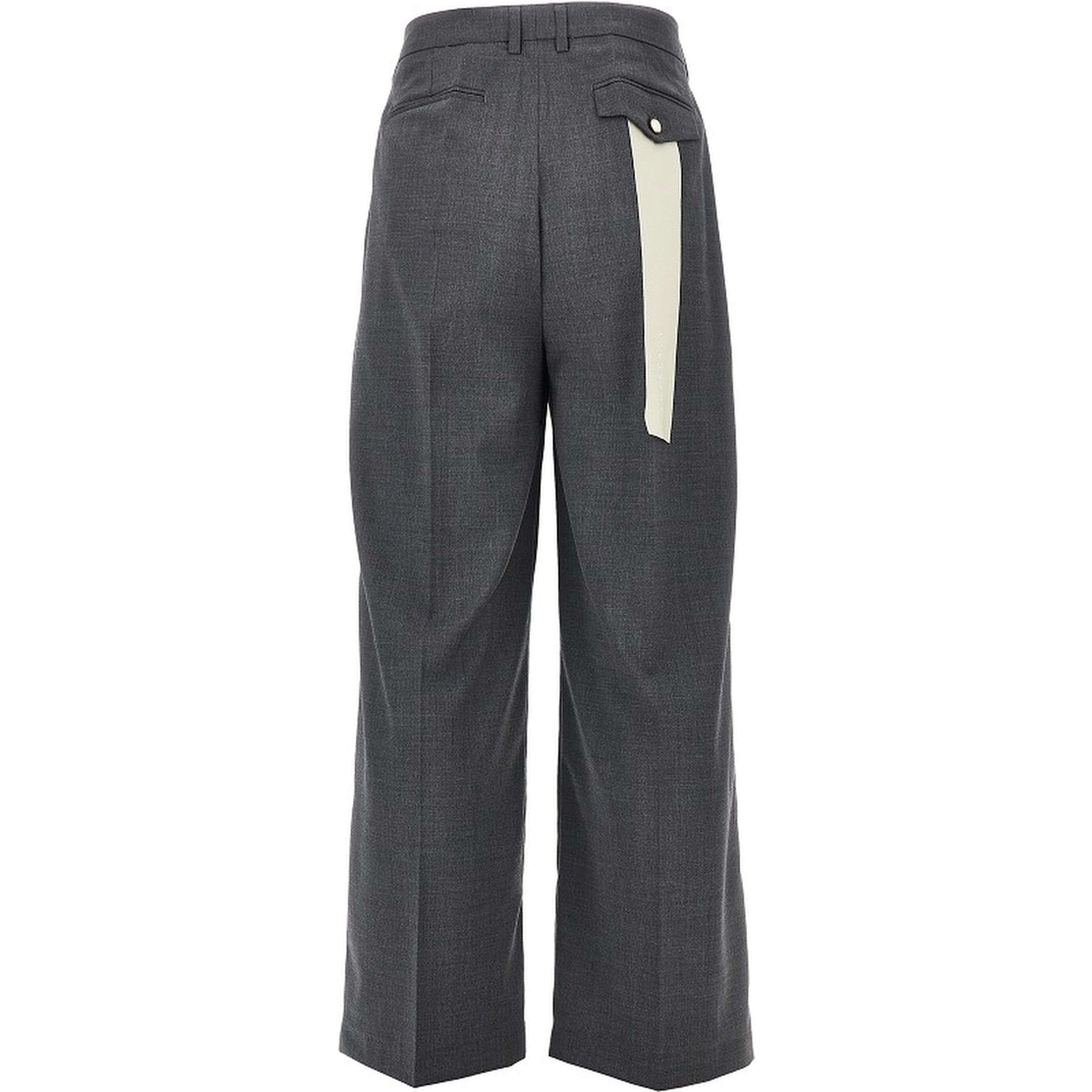 Double dart light wool pants