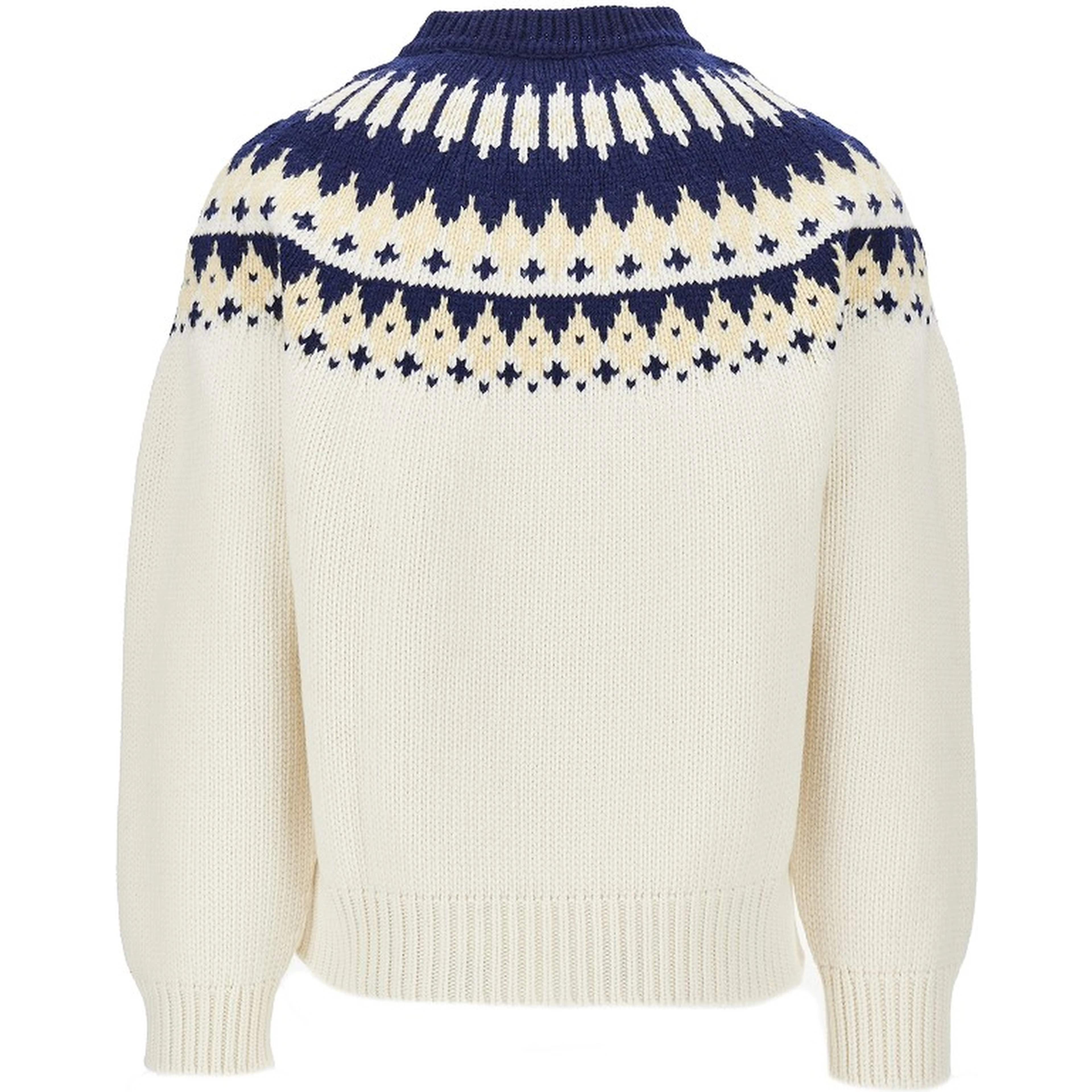 Jacquard motif wool sweater