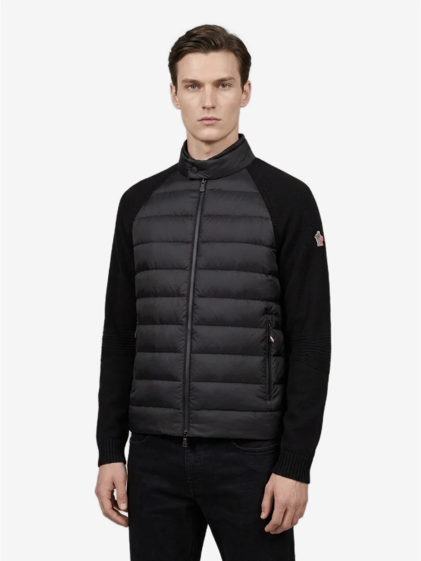 Black padded cardigan