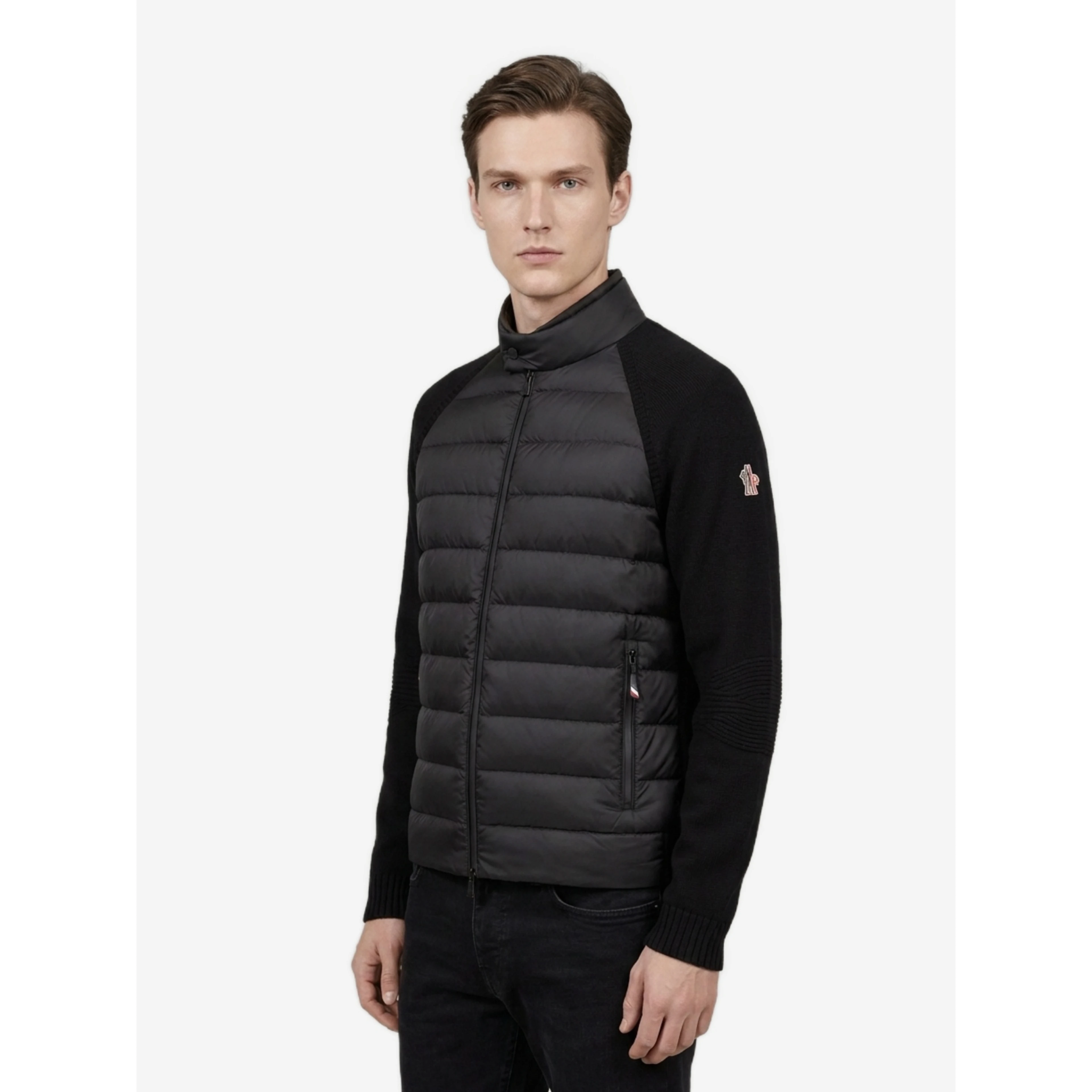 Black padded cardigan