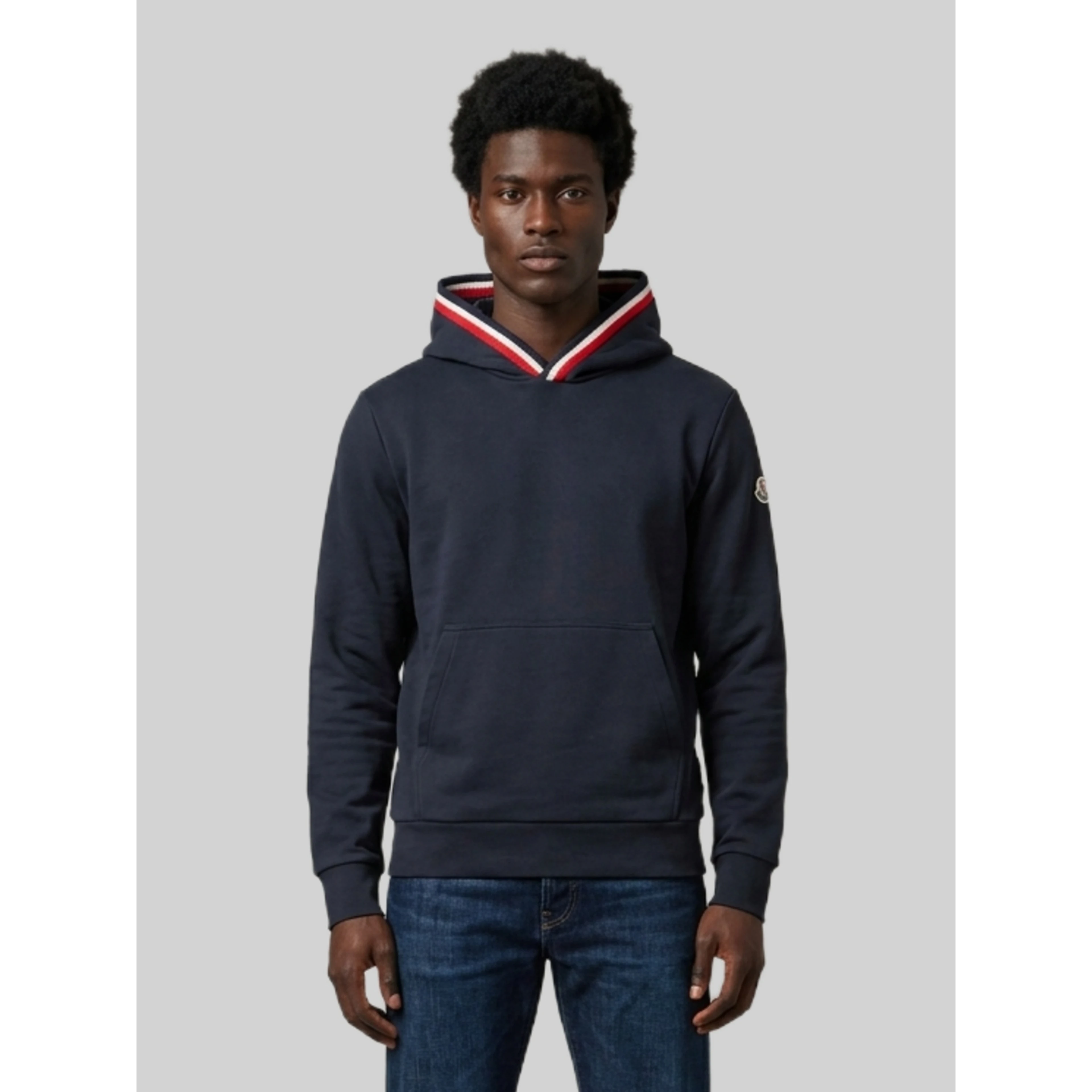 Hoodie tricolour detail