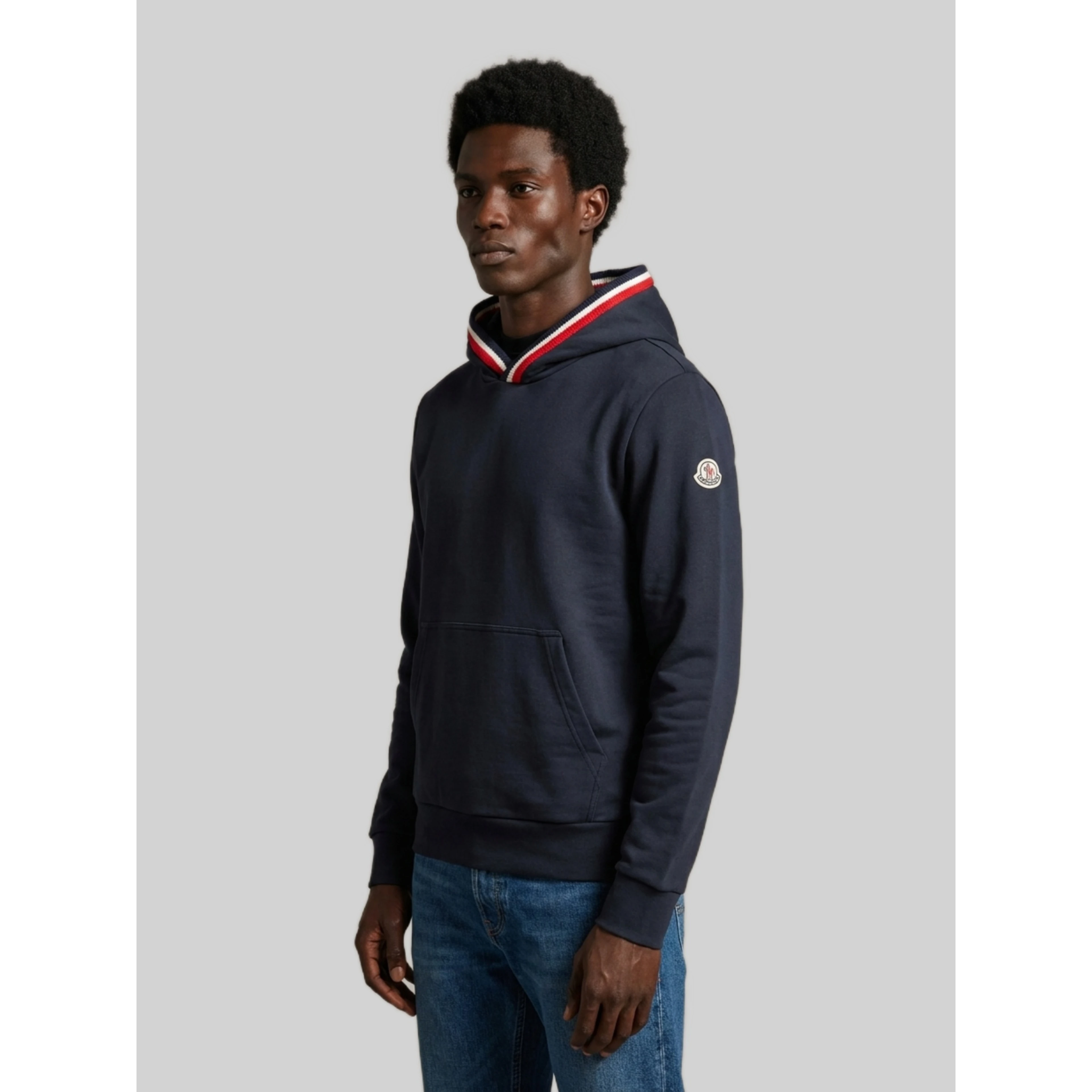 Hoodie tricolour detail