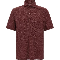 Bordeaux Virgin Wool Polo Shirt