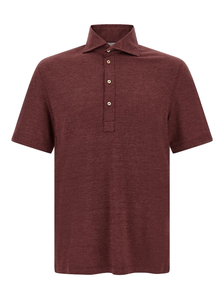 Bordeaux Virgin Wool Polo Shirt