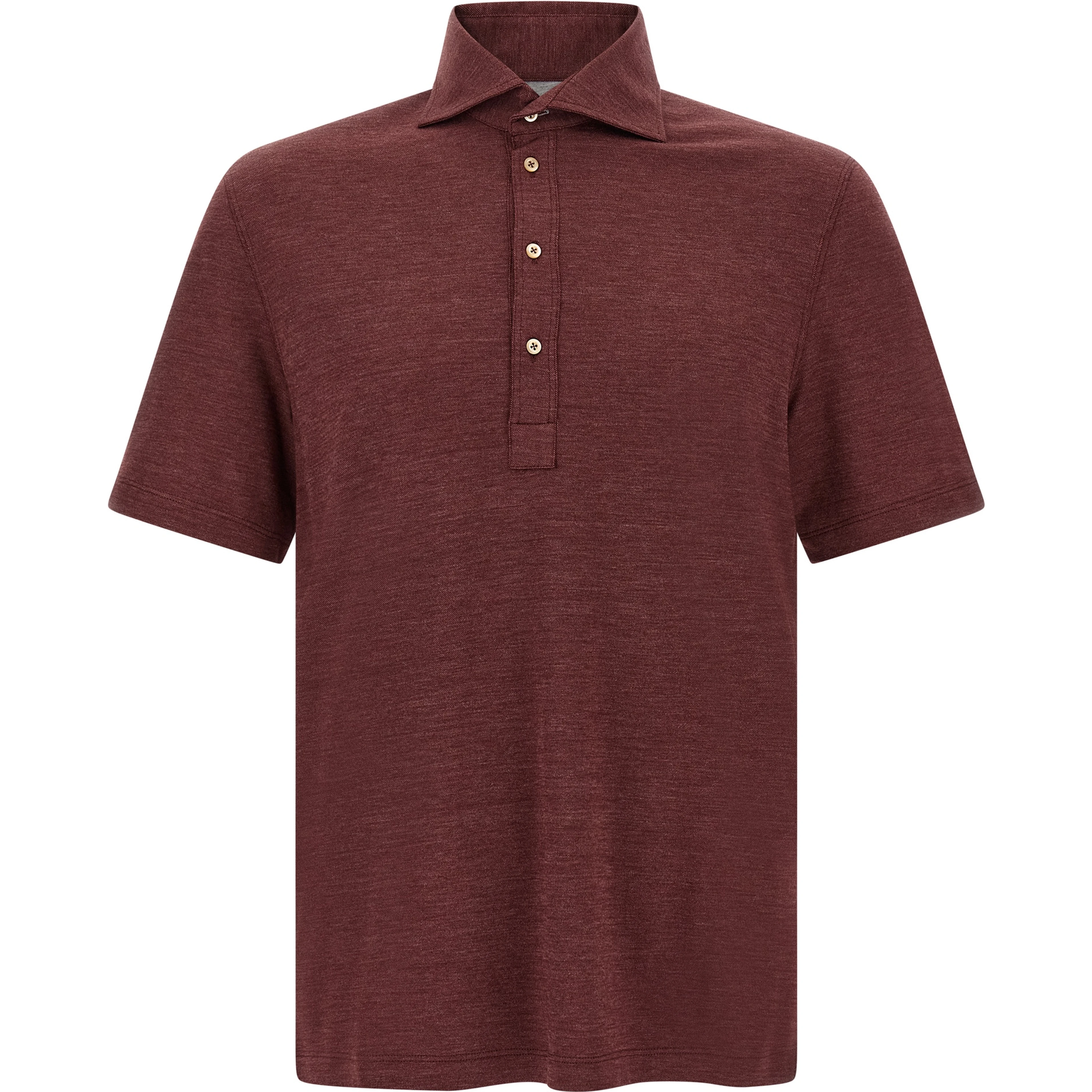 Bordeaux Virgin Wool Polo Shirt