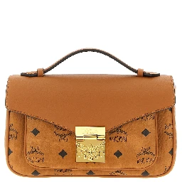 Brown Polyethylene Crossbody Bag