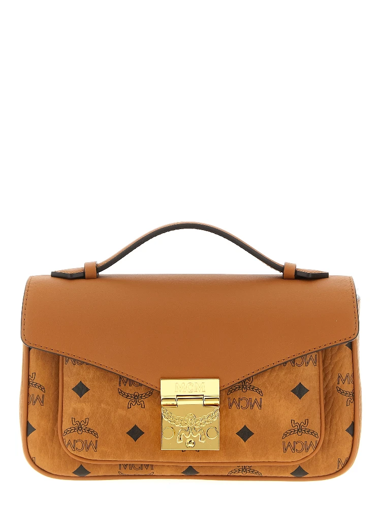 Brown Polyethylene Crossbody Bag