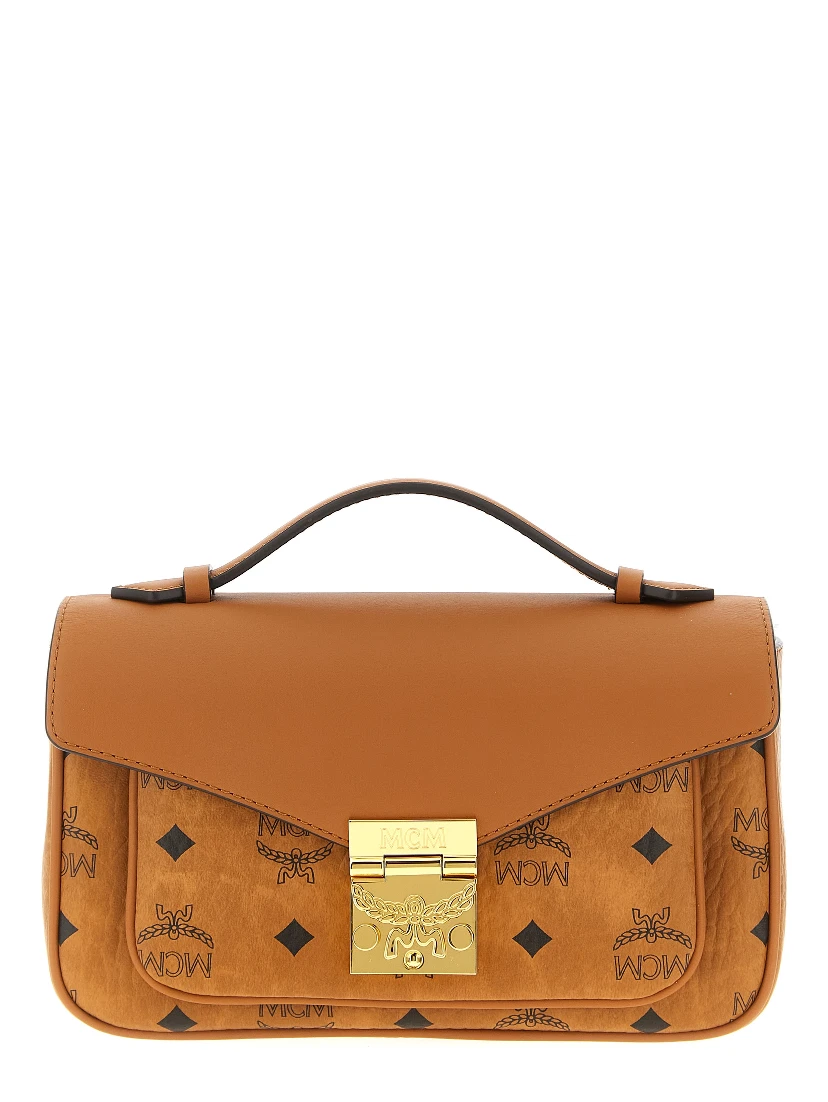 Brown Polyethylene Crossbody Bag