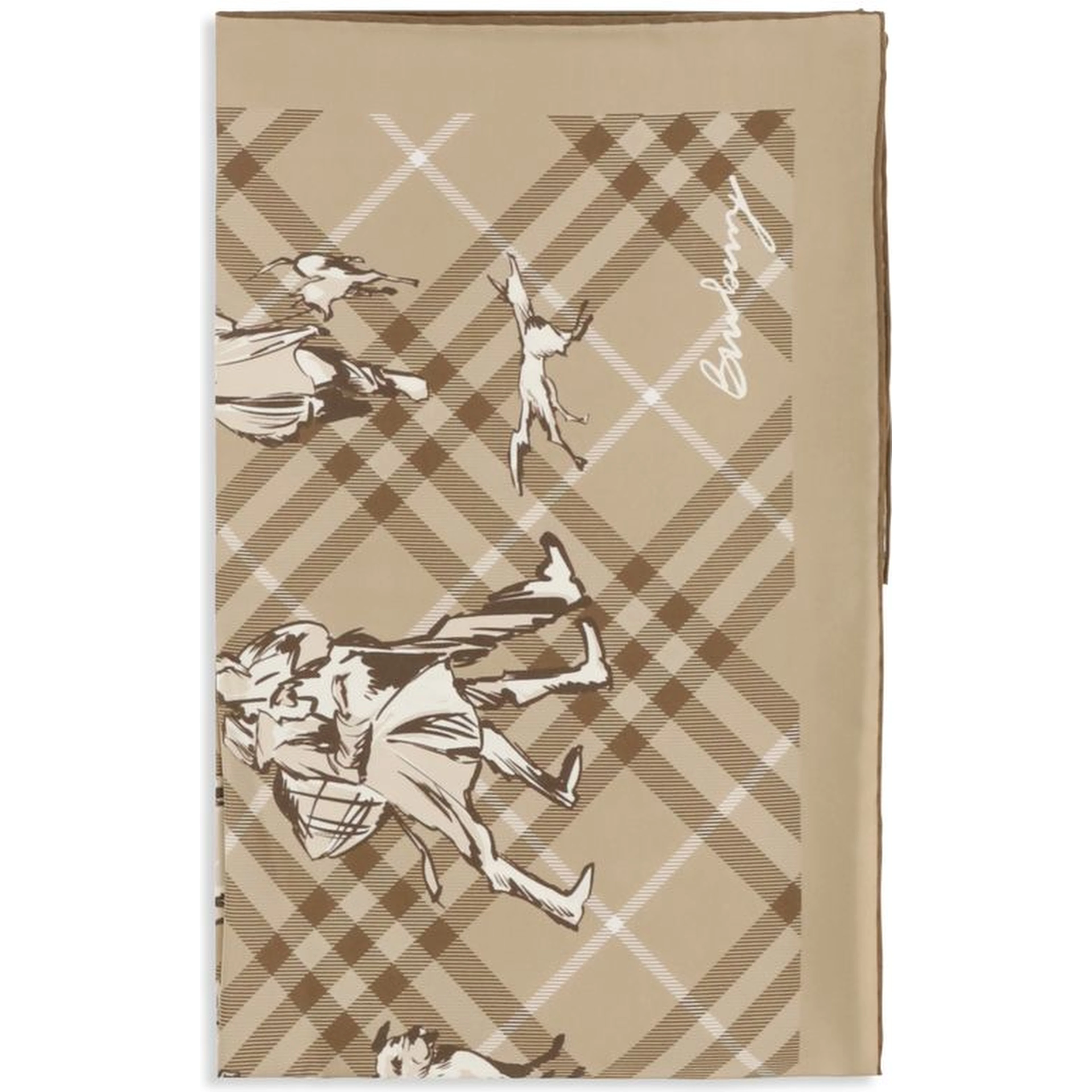 Beige Silk Scarf