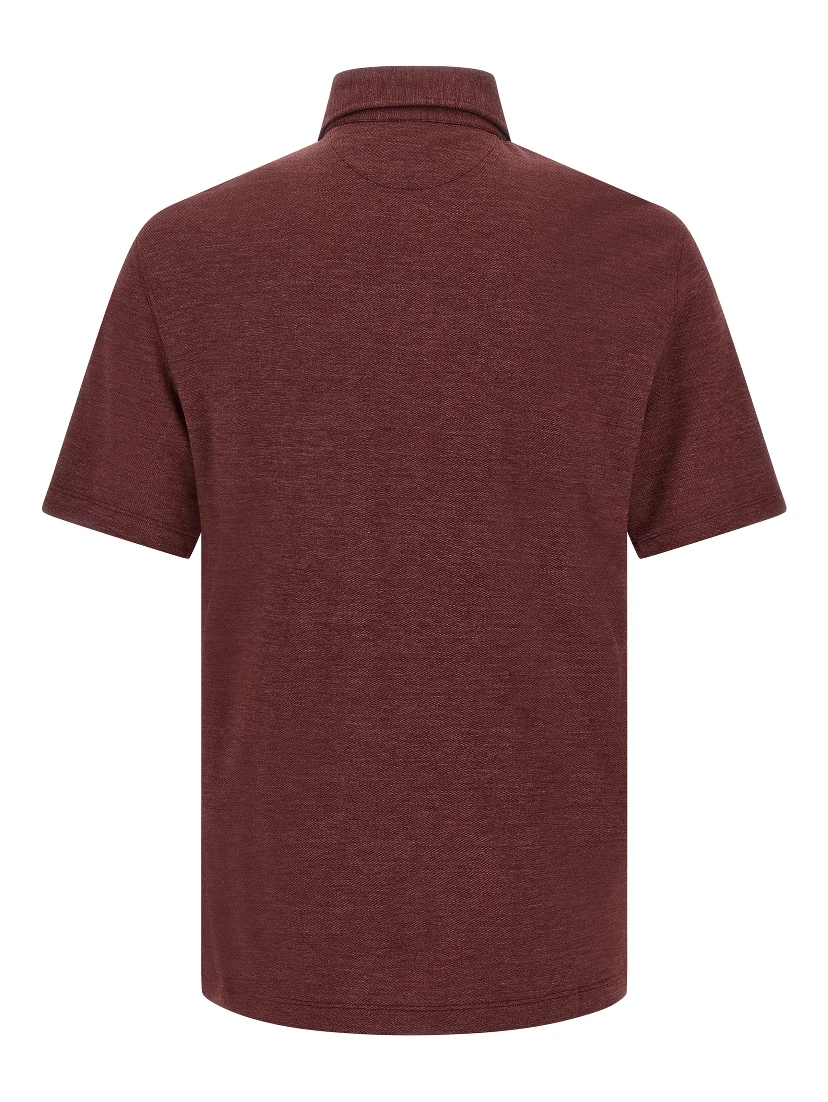 Bordeaux Virgin Wool Polo Shirt