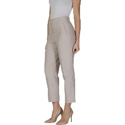 Beige Recycled Polyester Casual Pants