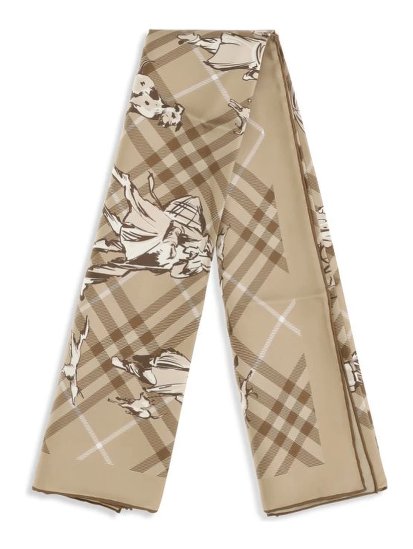 Beige Silk Scarf