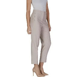 Beige Recycled Polyester Casual Pants