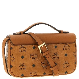 Brown Polyethylene Crossbody Bag