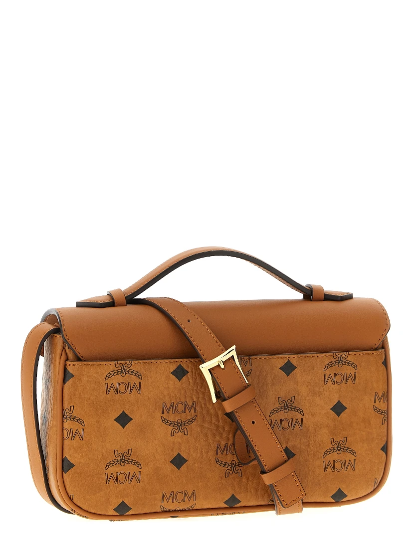 Brown Polyethylene Crossbody Bag
