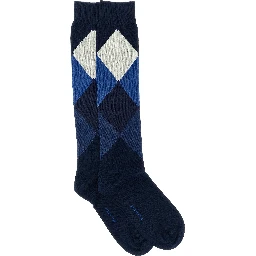 Blue Cotton Socks