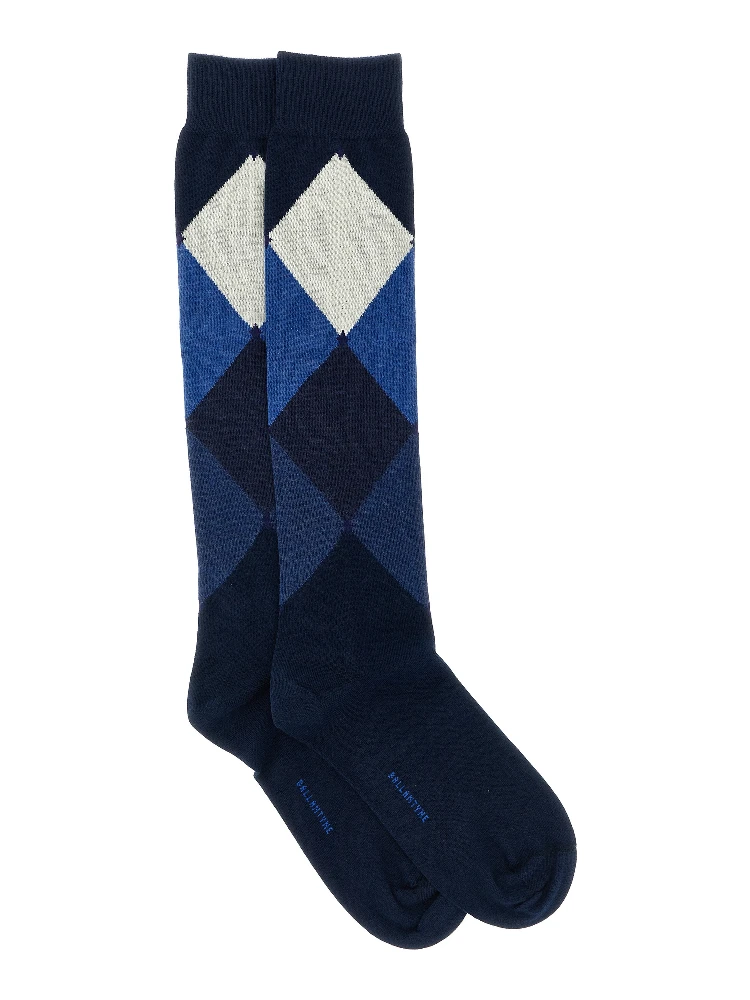 Blue Cotton Socks