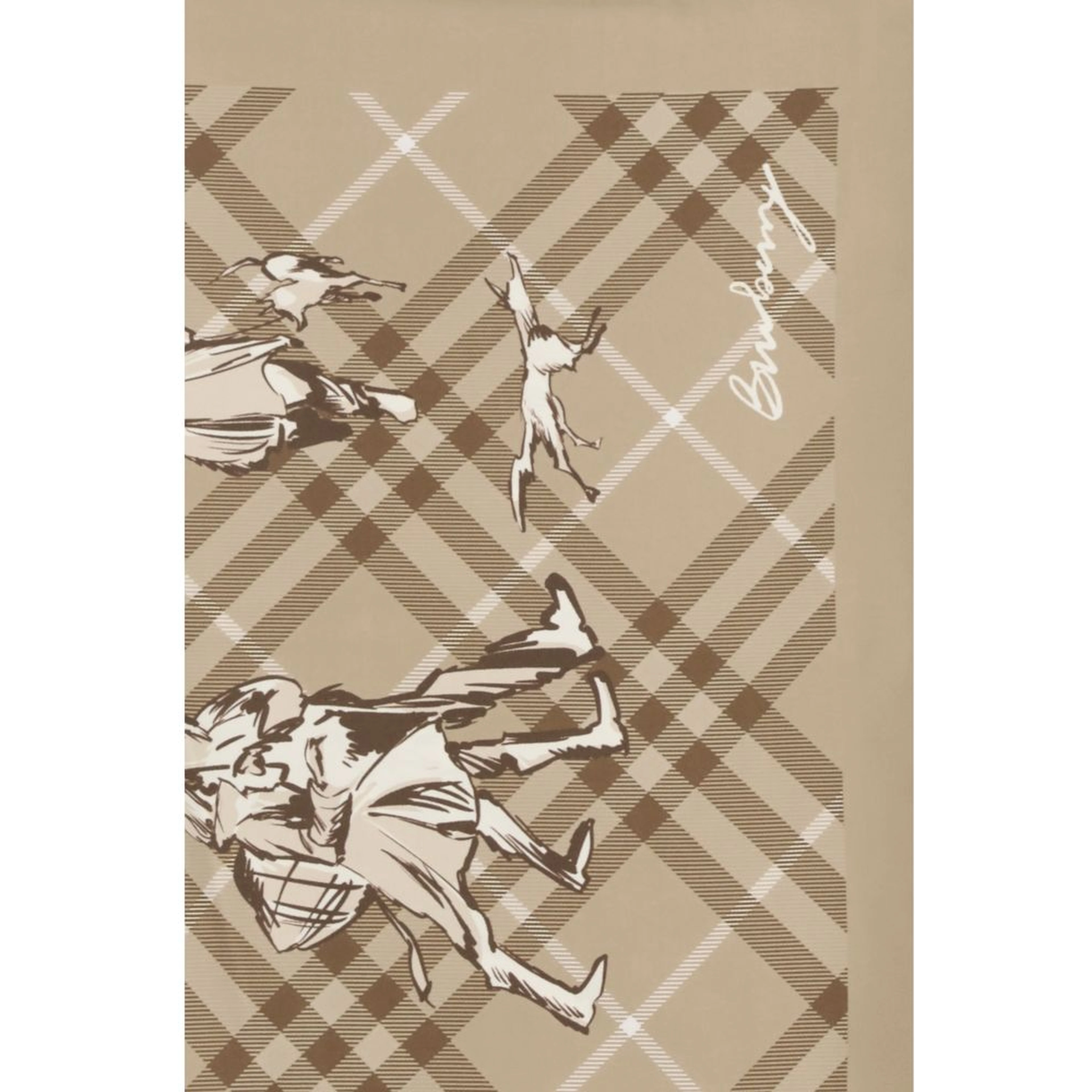 Beige Silk Scarf