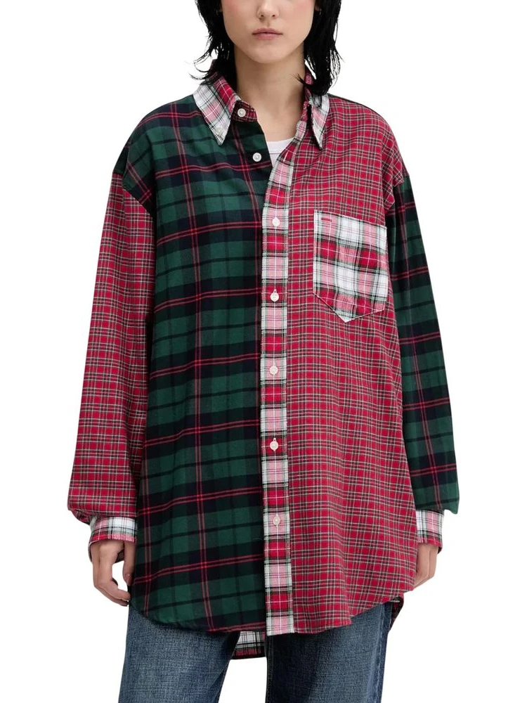 Red Cotton Longsleeve Shirt