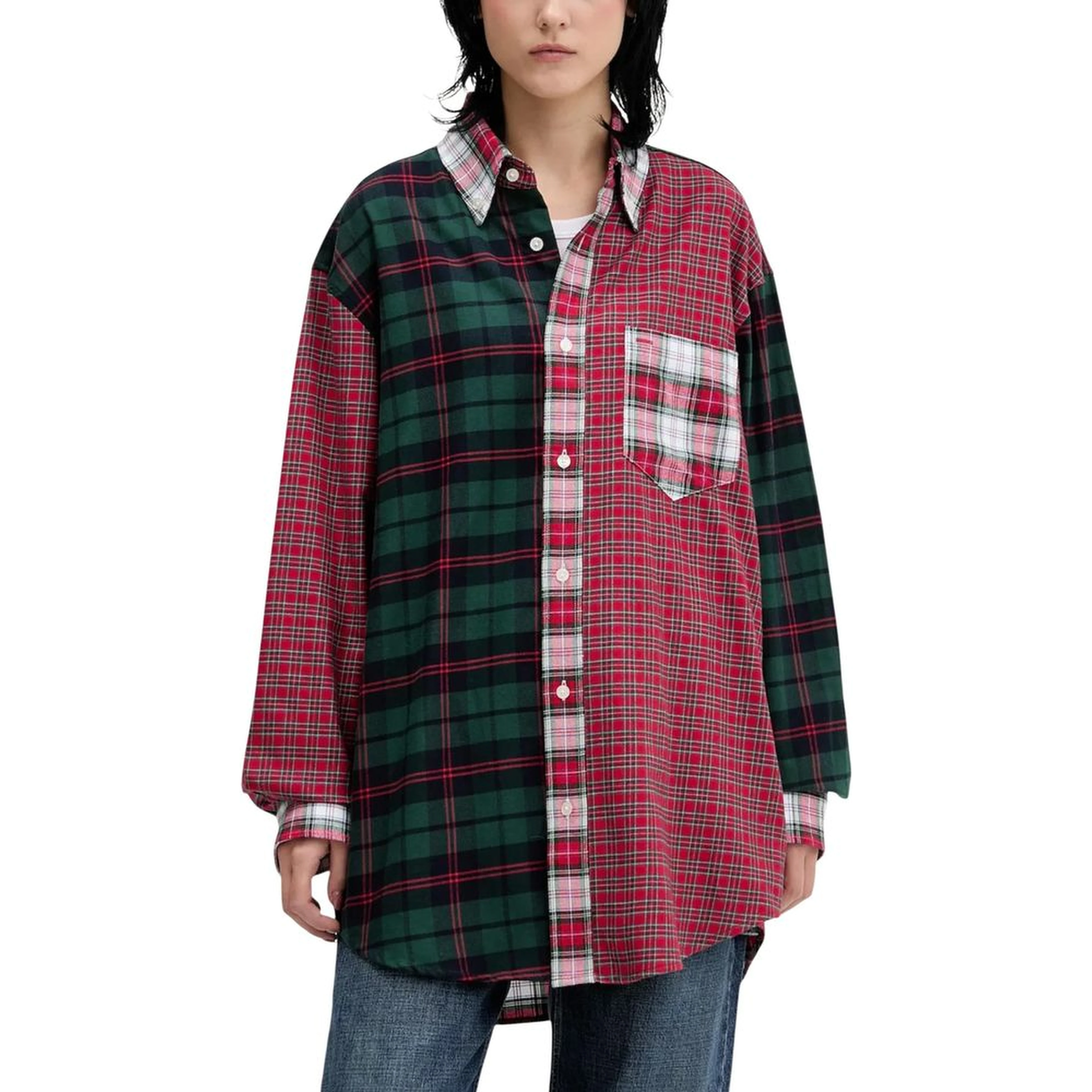Red Cotton Longsleeve Shirt