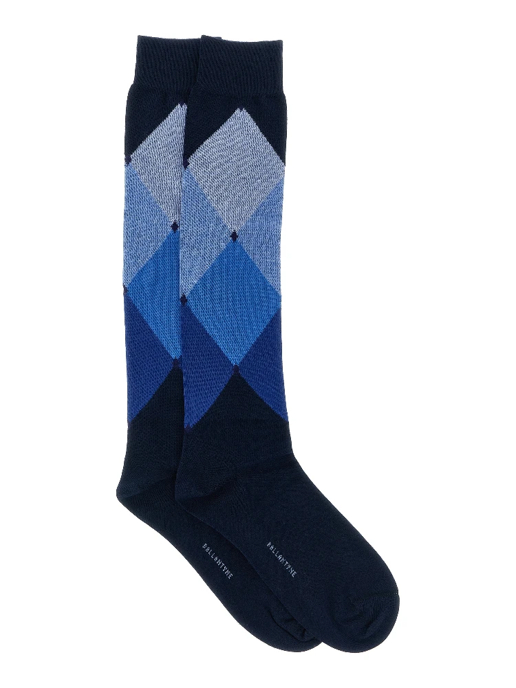 Blue Cotton Socks