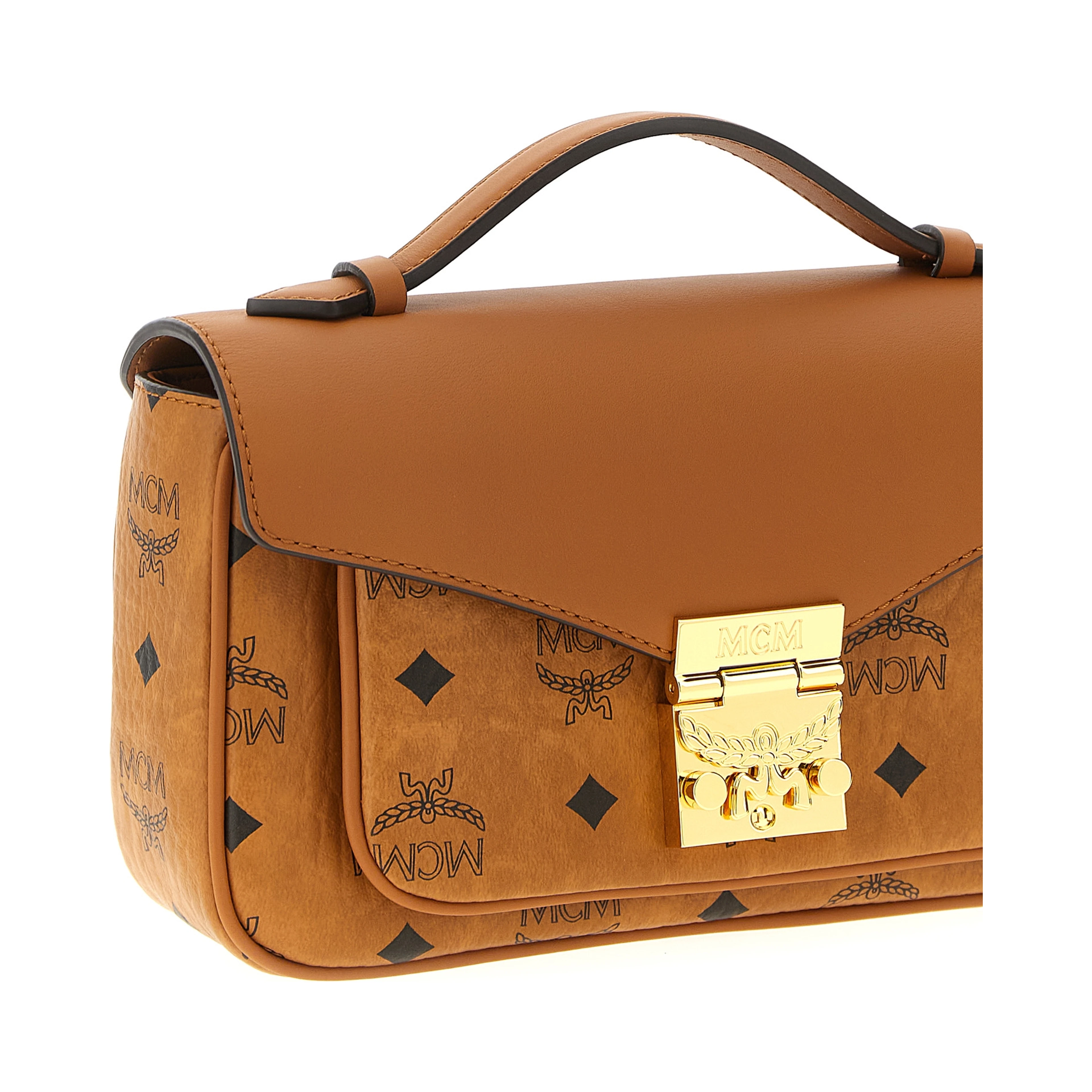 Brown Polyethylene Crossbody Bag