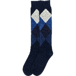 Blue Cotton Socks