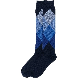 Blue Cotton Socks