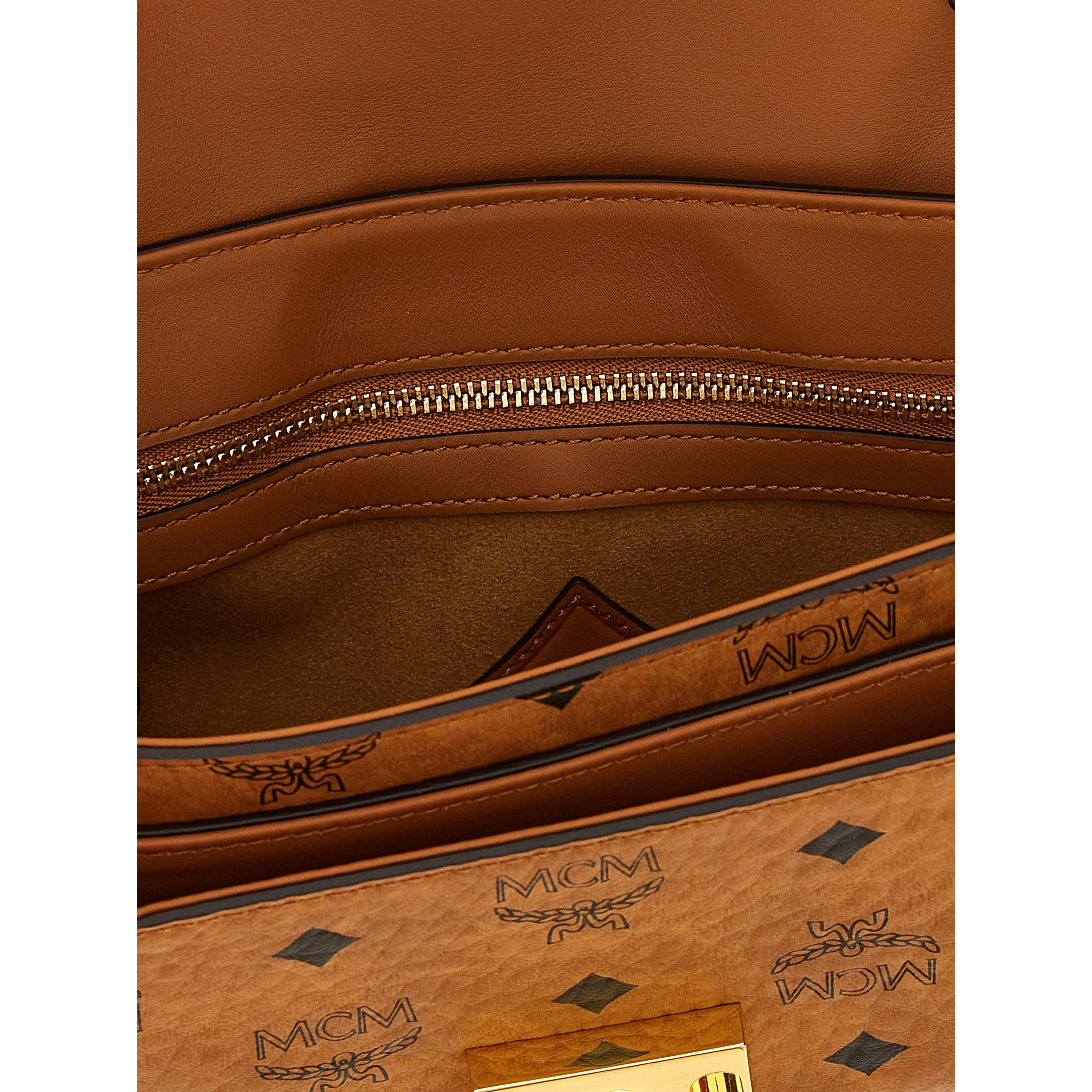 Brown Polyethylene Crossbody Bag