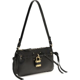 Black Calf Leather Bos Taurus Shoulder Bag