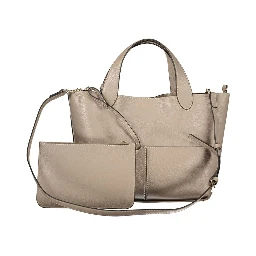 Gray Leather Handbag