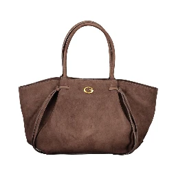 Brown Polyester Handbag